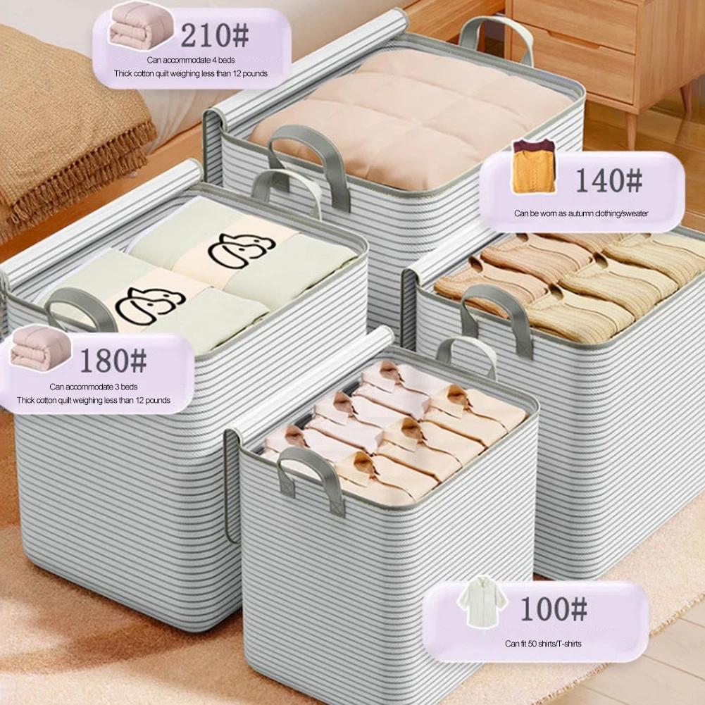 Extra Large Storage Bag Large Capacity Foldable Blanket Storage Bag Breathable Clothing Quilt Storage Container for Home Bedroom