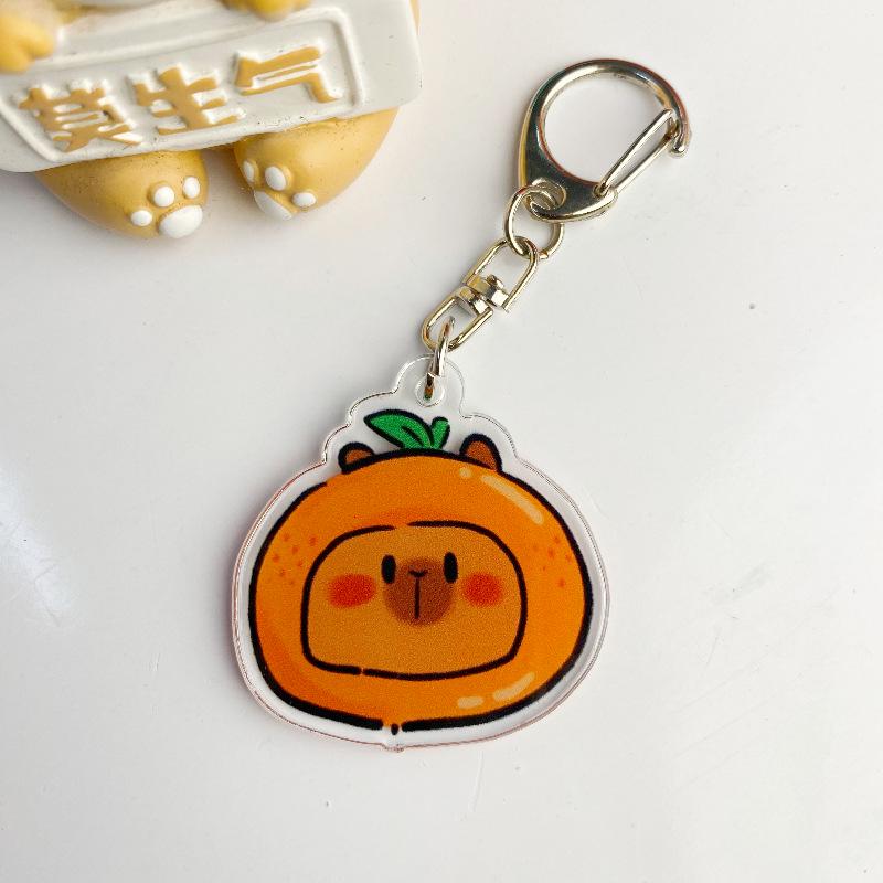 Double-Sided Acrylic Guinea Pig & Capybara Keychain – Cute, Funny Backpack Pendant, Small Gift