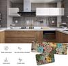 2 buc Covoraș de Bucătărie Vintage Boho Floral Covoraș Zonă de Intrare Decor Acasă Antiderapant Bandă Lungă Covor Cristal Catifea