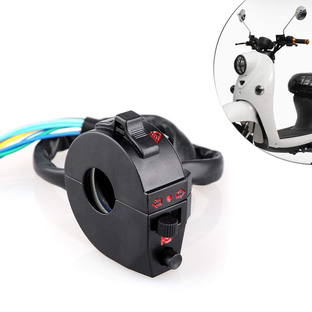 Pair Left & Right Motorcycle Switch Controller Left and Right Handlebar Switch Multifunction Head