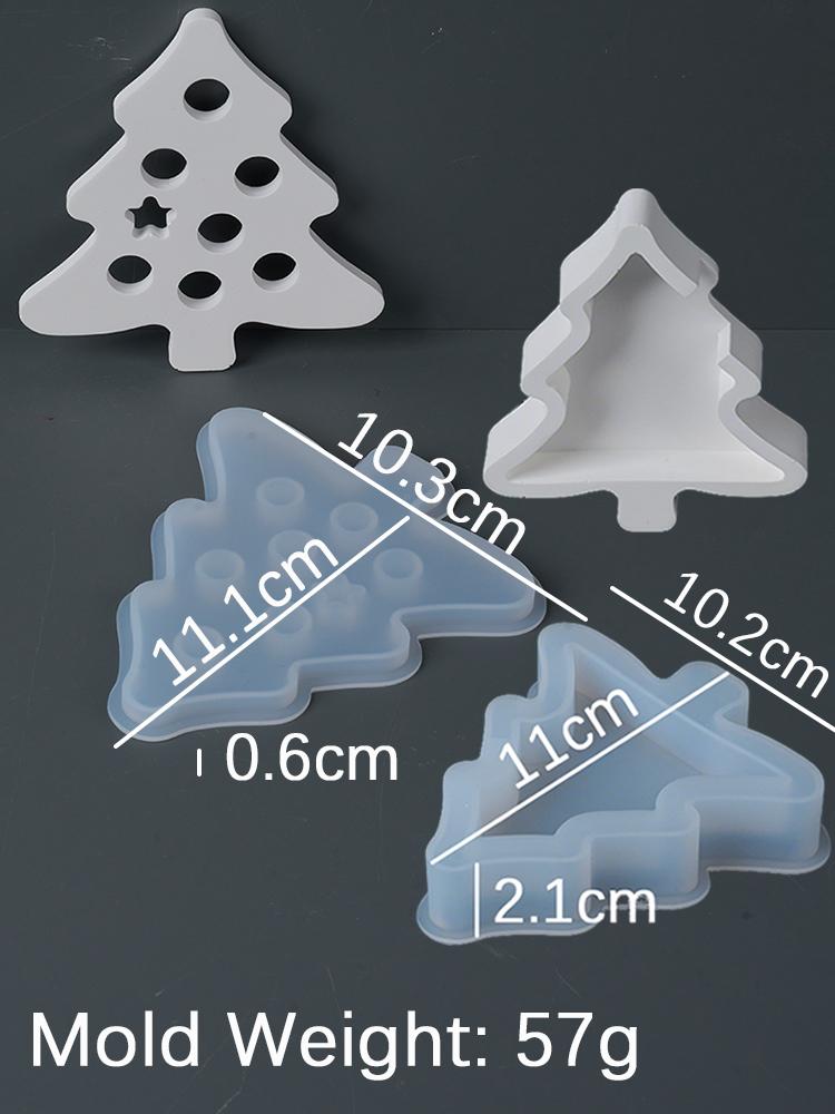 

Christmas Hollow Silicone Mold DIY Heart Tree Atmosphere Light Ornament Casting Molds Plaster Resin Craft Making Home Party Deco
