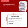 Canteen & Kindergarten Food Sample Retention Labels