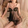 Sexy Underwear Sexy Strap Steel Bracket Gather Underwear Open File Hot Perspective Mesh Uniform