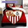 Sevilla FC Patrón Juego de Ropa de Cama Colcha Decoración del Hogar Regalo (1 funda nórdica + 2 fundas de almohada sin relleno.)