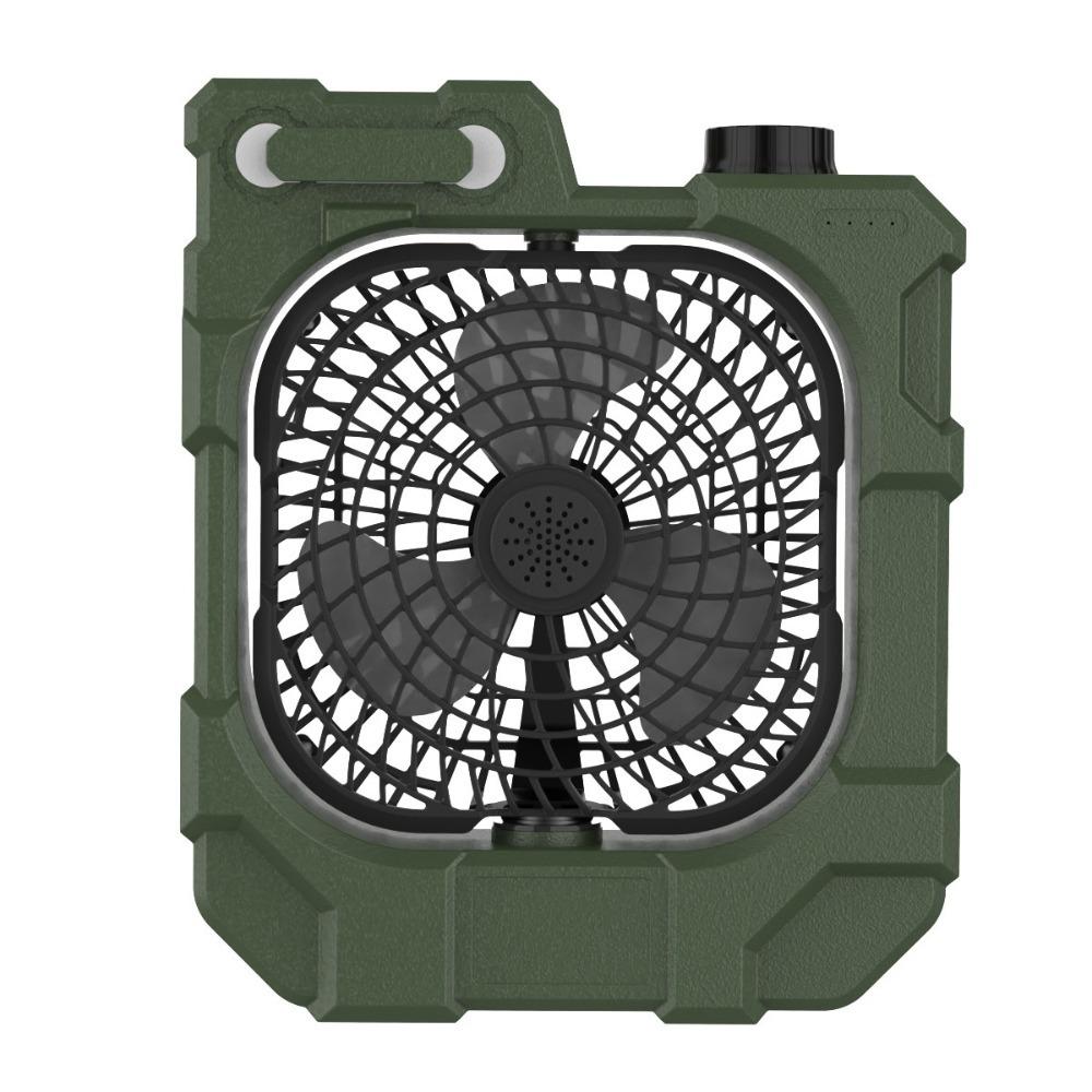USB Ports Rechargeable Camping Fan Adjustable Oscillating Fan Battery Operated Fan  Outdoor Travel