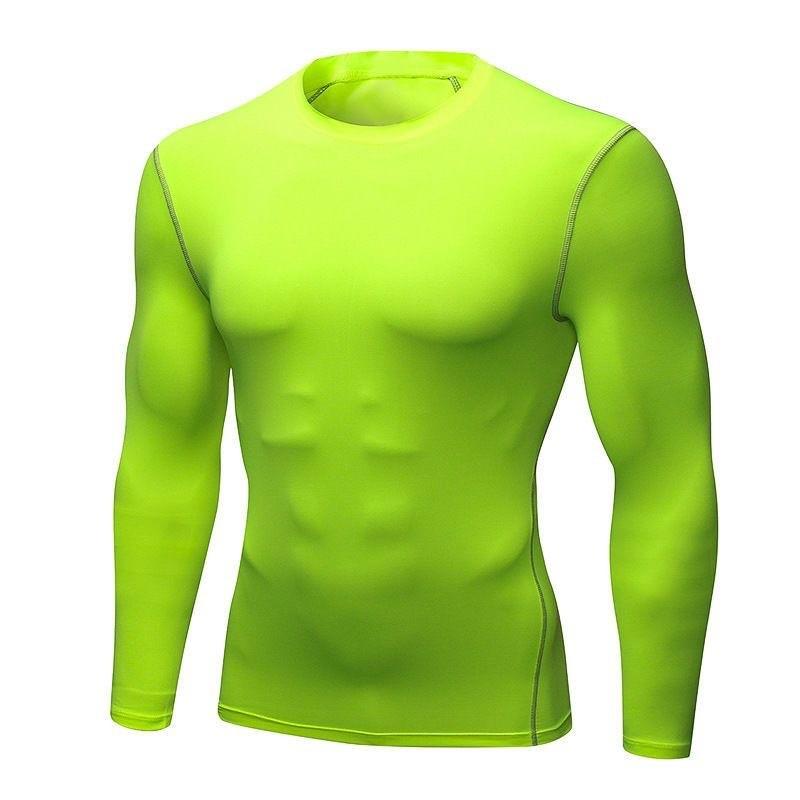 Men's Compression Shirt Long Sleeve Quick Dry Athletic Workout Gym Top