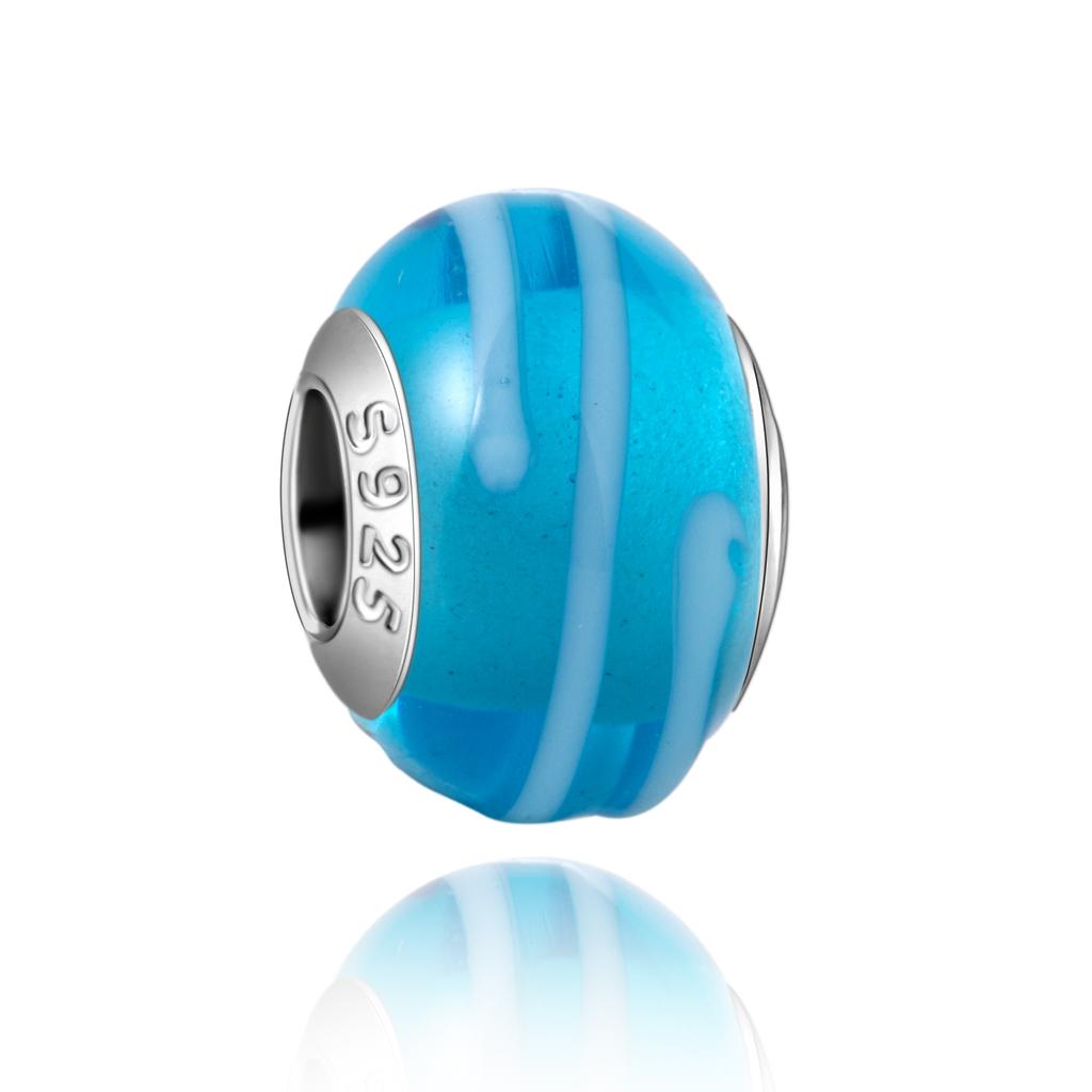 Matte Black Collection copper ThreeDimensional FlowerStriped Glass Bead Charms Compatible With Do It Yourself Bracelets Necklaces Exquisite Pieces P