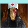 Maska Pielęgniarki Silent Hill Lateksowa Rekwizyt Kostiumowy Cosplay na Imprezy Halloweenowe