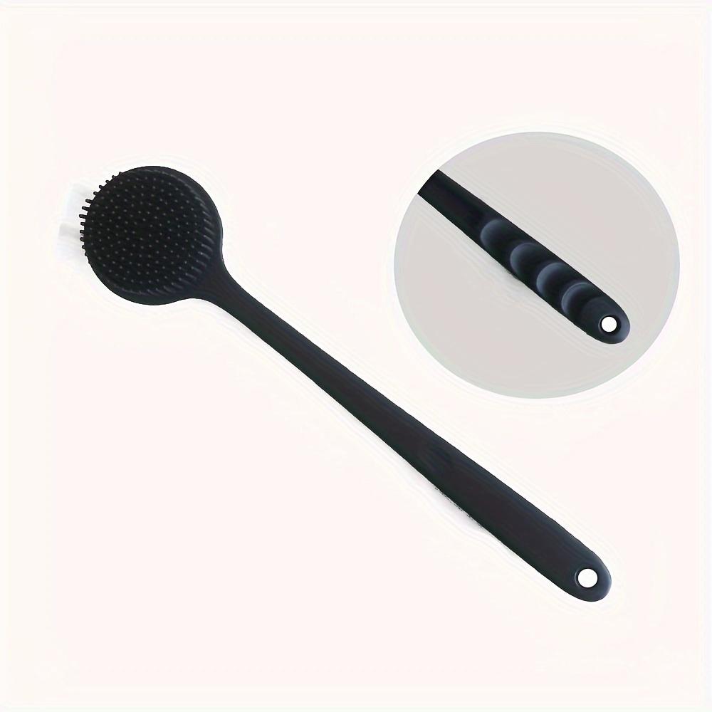 Silicone Long Handle Double-Sided Bath Brush for Exfoliation and Massage