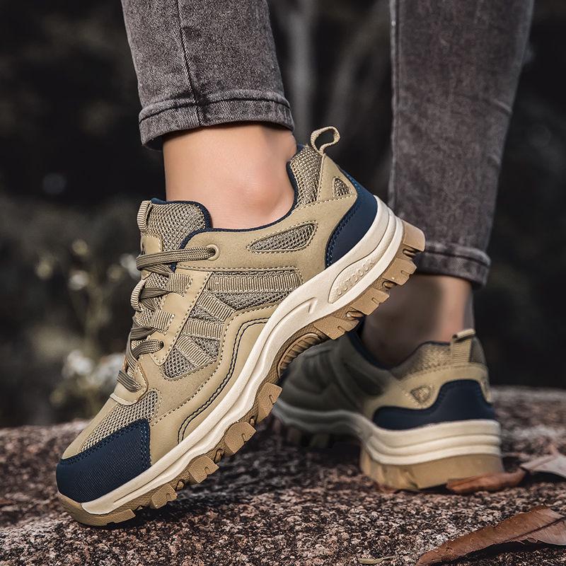 

Breathable Non-Slip Hiking Shoes: Versatile, Soft-Sole, Low-Top Footwear for Women & Men in Autumn/Winter 46 хаки