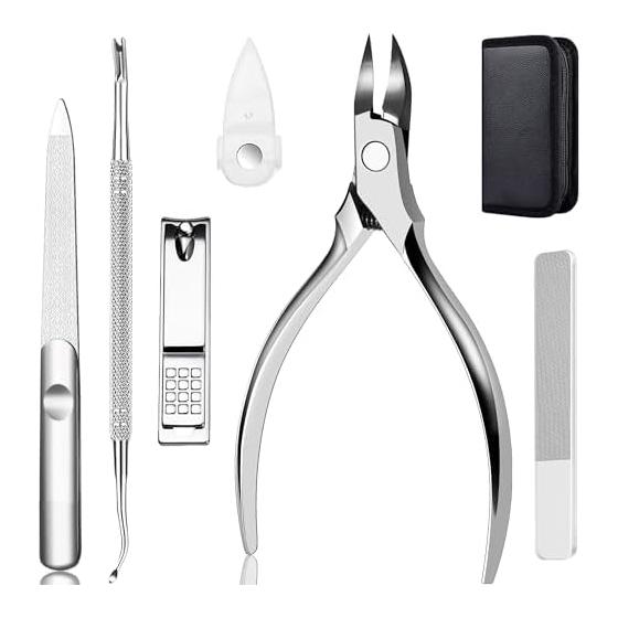 Justit Nail Clipper Nipper Set, Nail Clippers for Ingrown Nails, Nail Clippers, Nail Care Set [Leather Package] For Hands and Feet, Ingrown Toenails,