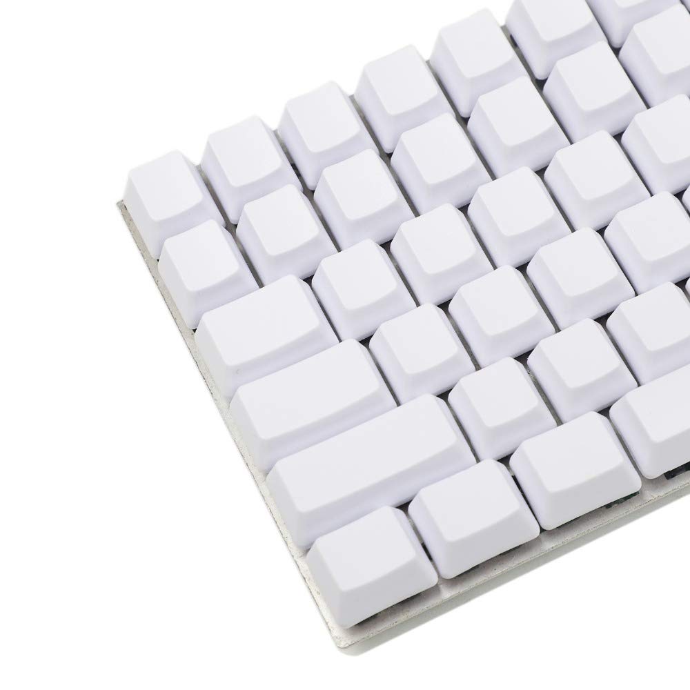 YMDK White Black Dolci Thick PBT 84 68 64 Blank Keyset OEM Profile Keycaps for MX Mechanical Keyboards Keychron K2 K6 Keycool Tada68 YD64 (White)