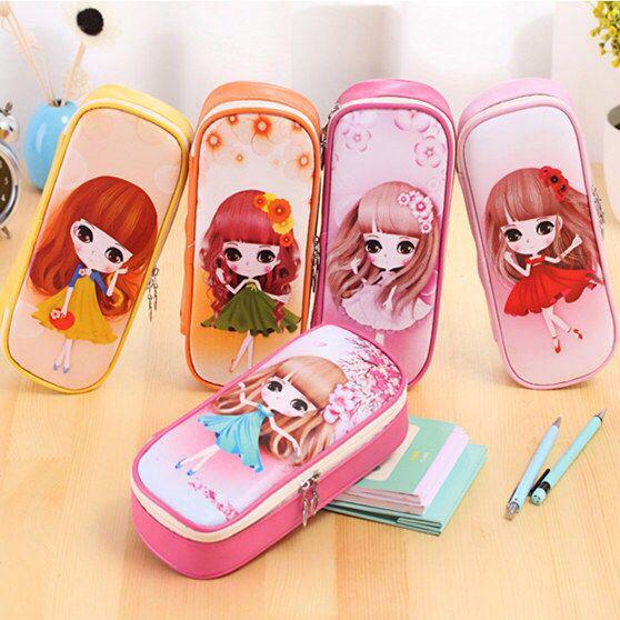 Large Capacity Multi-functional Pencil Case: Multi-layer Cute Korean Style for Elementary Students