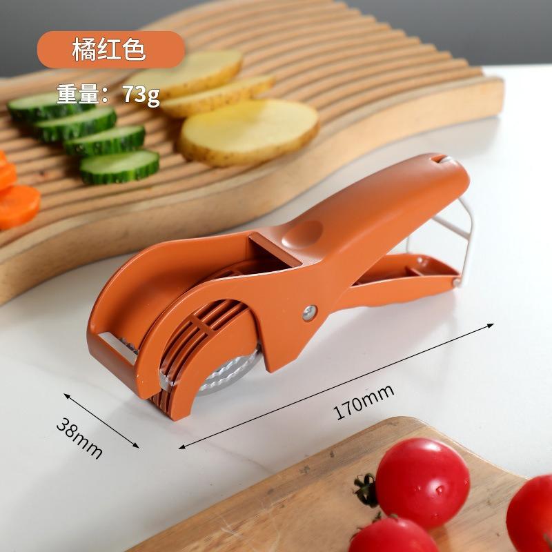 New Kitchen Fruit Slicer Multifunctional Fruit and Vegetable Slicer Fruit Slicers Portable Wavy Blade Even Slicing Kitchen Tools