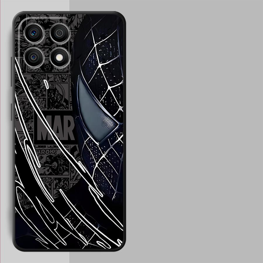 Case for Honor 200 400 Lite X8 X6 X7 90 70 8X X5b X9a Magic5Lite Funda Phone Cover Marvel Spider Man Half Face Cool