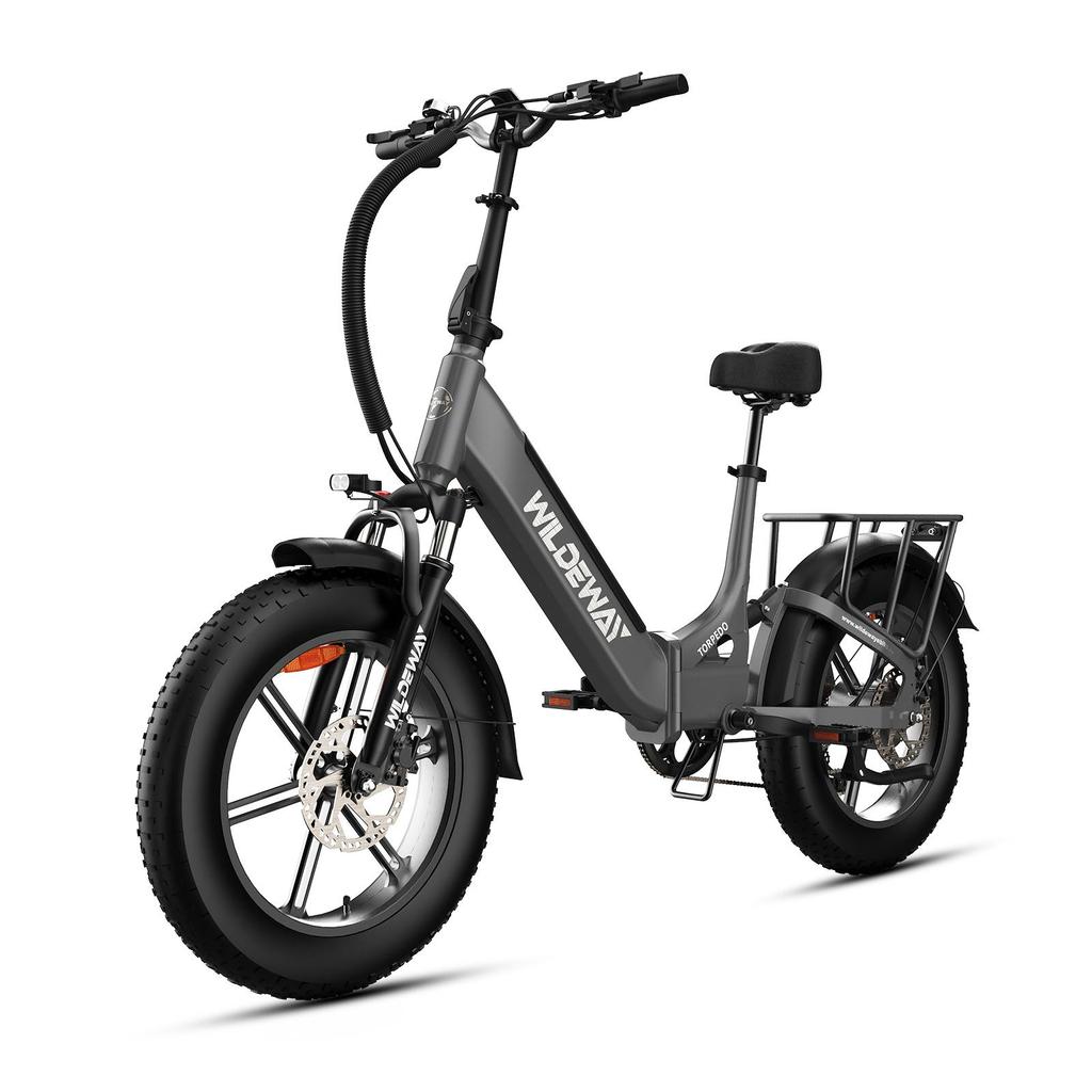 City Commuting Electric Bike WILDEWAY Torpedo 20 Inch Fat Tires E- Bike 48V15Ah Battery 500W Motor 70KM Range Outdoor Riding Electric Bicycle