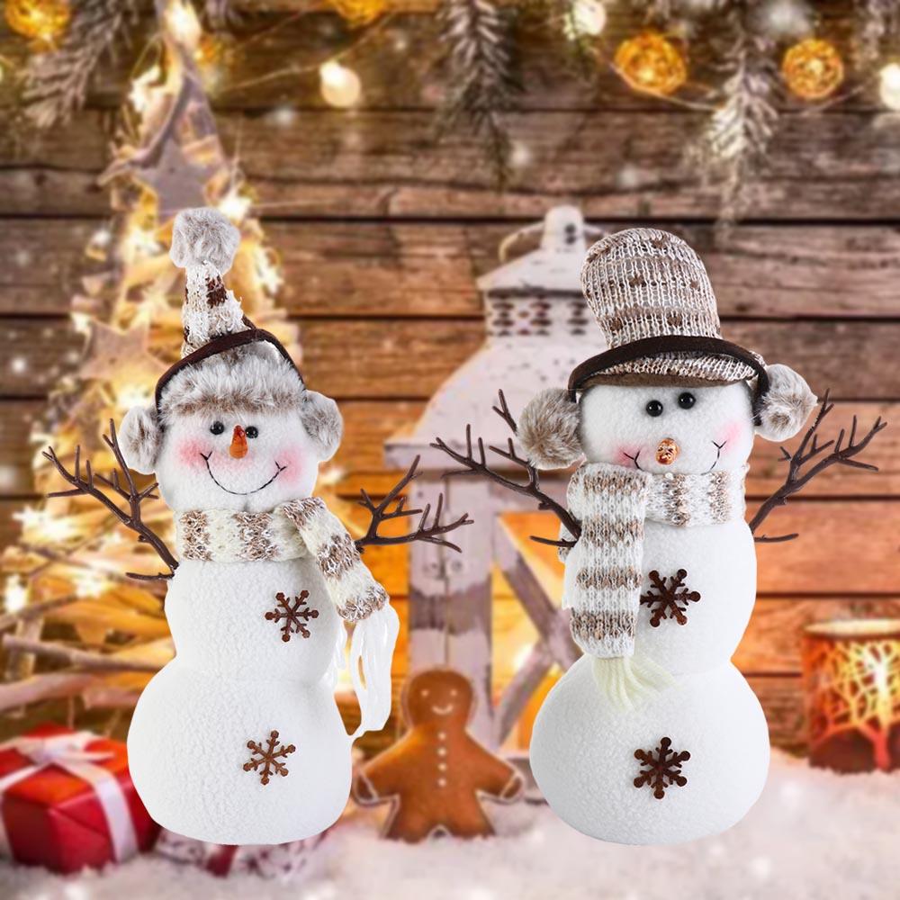 Cute Christmas Snowman Decoration Handmade Snowman Doll Desktop Ornaments  Christmas
