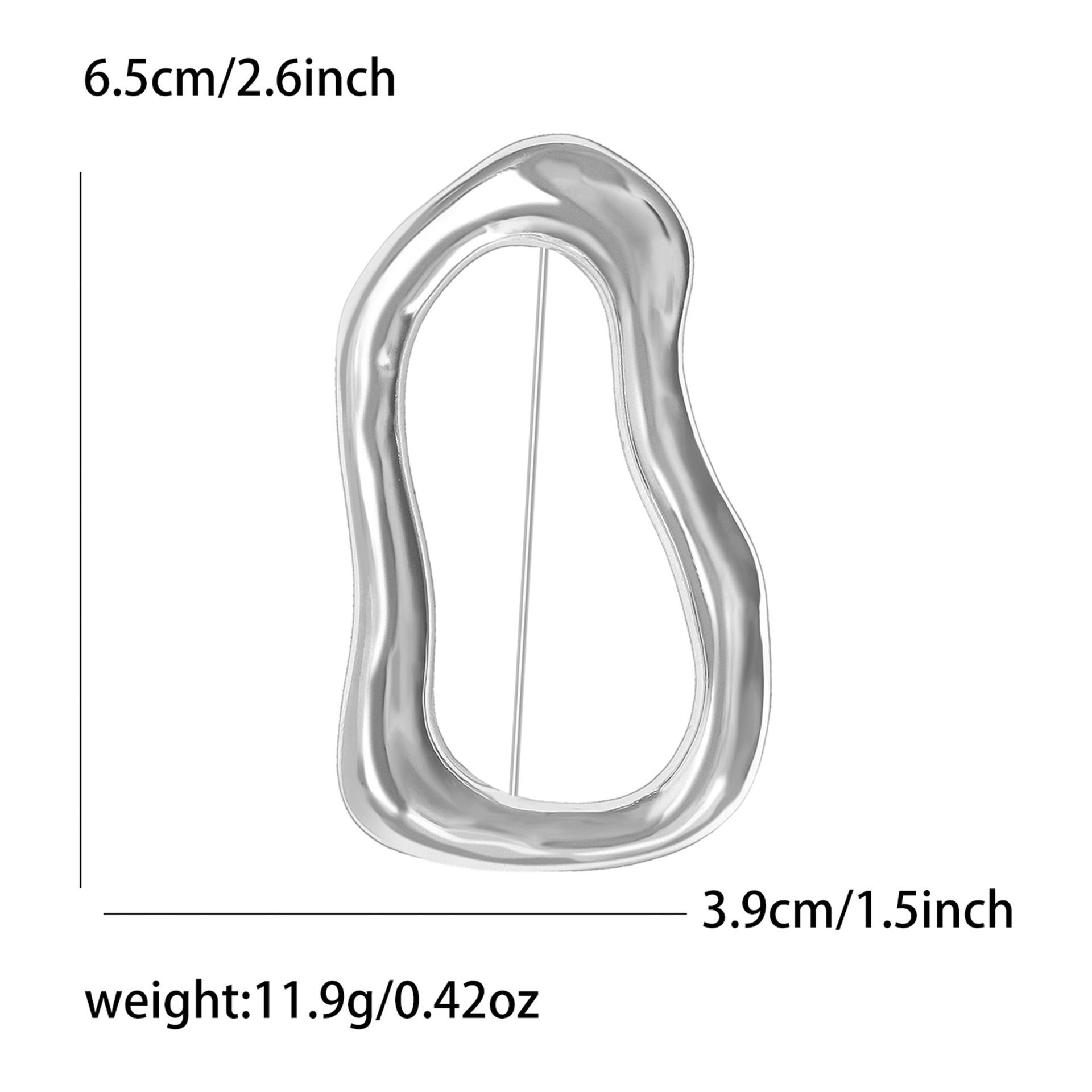Glossy Irregular Ring Brooch Dual-purpose Pin