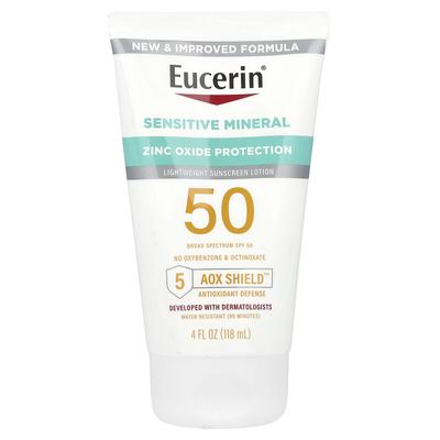 Sensitive Mineral, Lightweight Sunscreen Lotion, SPF 50, 4 Fl Oz (118 Ml)