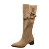 Fashion 2025 New Ladies Shoes Slip-on Women's Boots Fashion Belt Buckle Modern Boots Women Sexy Pointed Toe Best Seller Knee-High Boots