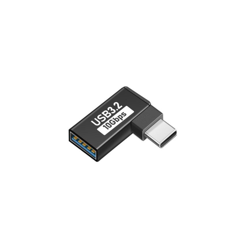 USB C 90 Derece Yan Açılı Konnektörler Hızlı Şarj Kablosu Adaptörü Dar Alanlar İçin Güvenli Seyahat Dostu