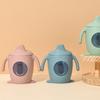 Silicone Baby Silicone Sippy Cup Learning Cup Transparent Cups Fashion Cartoon Water Bottle  Baby