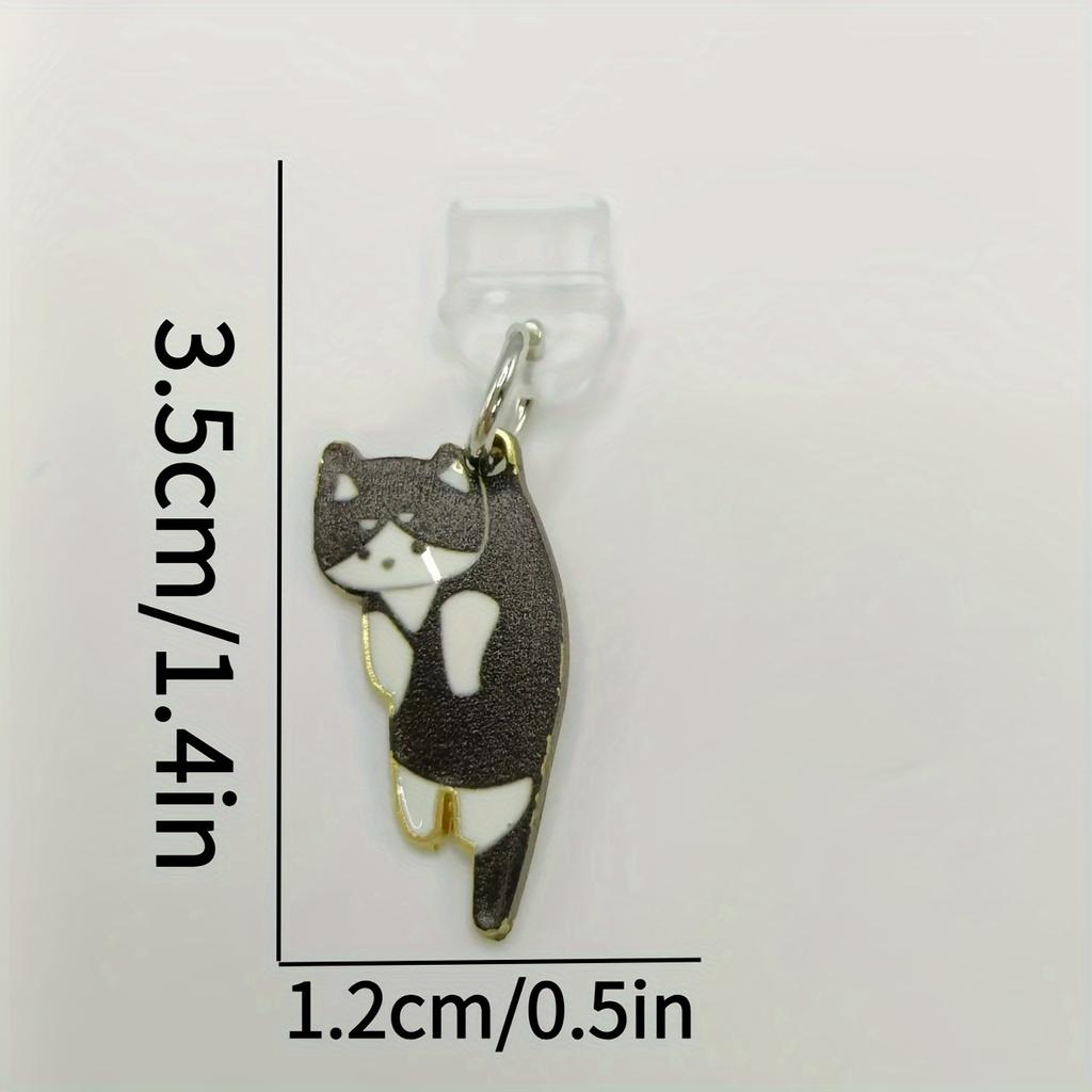 1pc Cute Cartoon Cat/Alloy/Hanging Ornament/Mobile Phone Dust Plug/Suitable for IPhone/Type-C Port/Festival Gift/Couple Gift