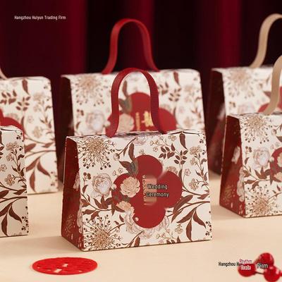 2025 Chinese Style Wedding Candy Bag: Handheld Souvenir Gift Box