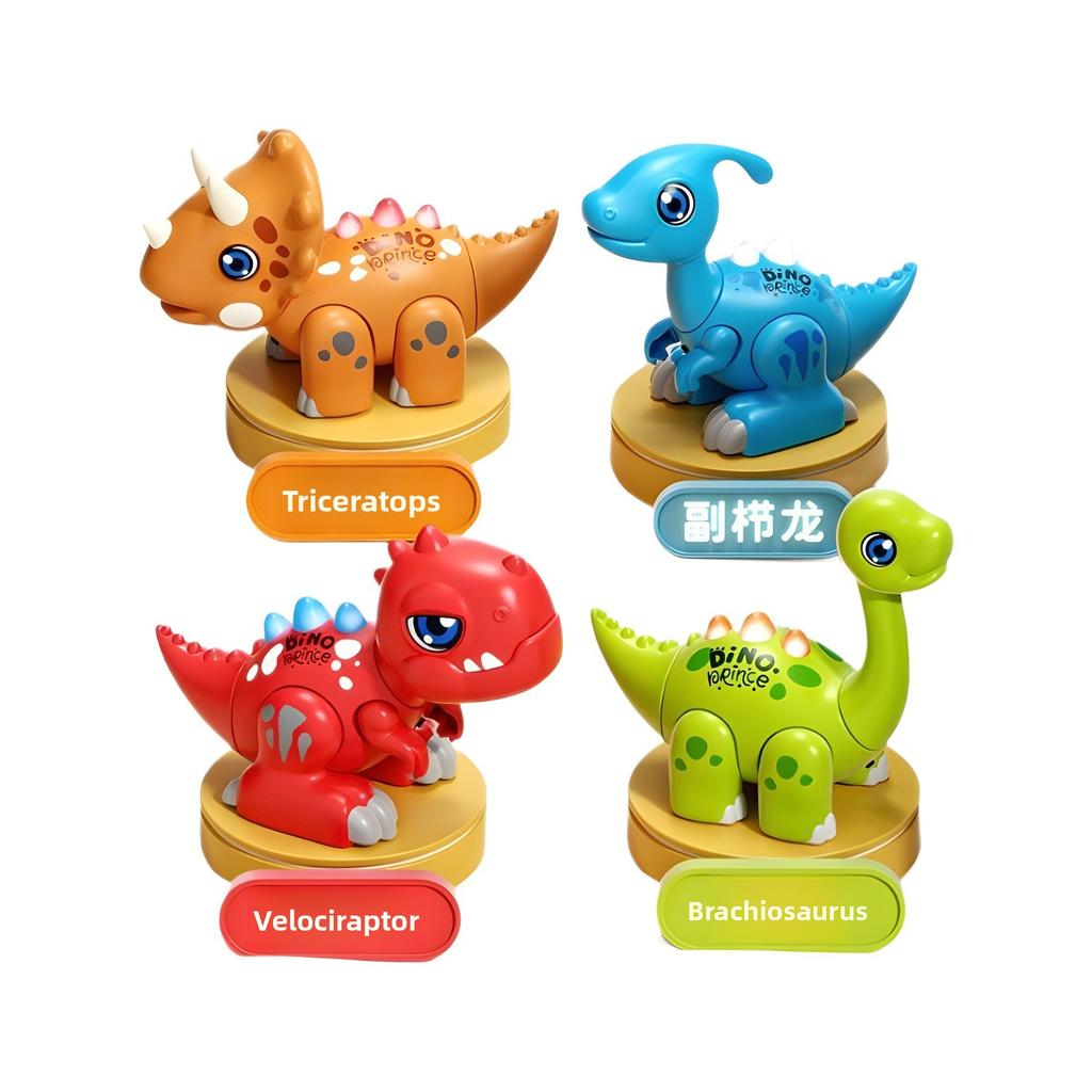 New DIY Magnetic Assembly Dinosaur Toy, Realistic Model with Lights & Music, Transformable STEM Gift for Boys