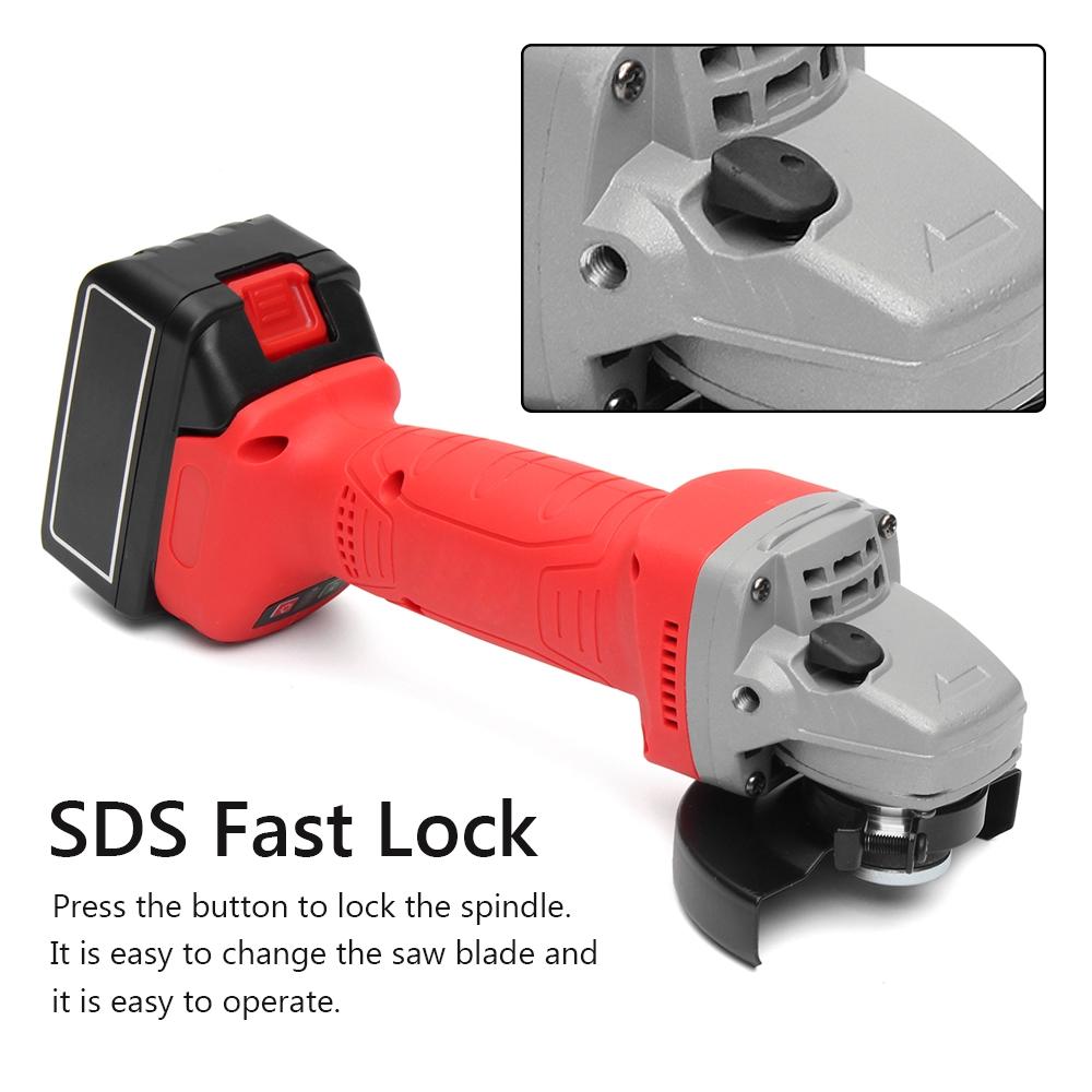 48V 100mm Electric Angle Grinder Cordless Cutting Tool Rechargeable 8800mA Battery 11000r/min Multi-function Angle Grinder Kit