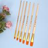 6Pcs/Set Painting Pen Set Dense Bristles DIY Soft Bristle Original Wood Color Rod Student Art Watercolor Paint Brushes Studio Supply