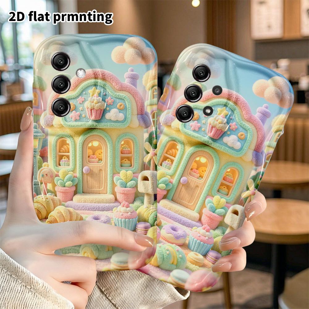 Phone Case: 2D Flat, Fits Samsung Galaxy A34 A35 M05 M06 S20 S22 S21 FE Plus 5G Protective Case, Dessert Bakery Theme, Perfect Christmas and Halloween