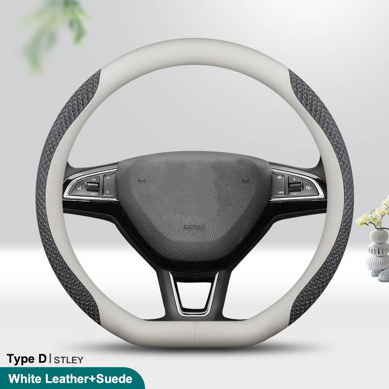 Auto Parts Car Steering Wheel Cover Anti Slip Pu Leather Steering Protector Anti Scratch Steer Wheel Cover Universal for 38cm