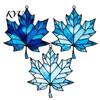 Halloween Party Decor Acrylic Maple Leaf Suncatcher for Autumn Home Decor, Stained Glass Room Atmosphere Style Window Hanging Ornament Thanksgiving