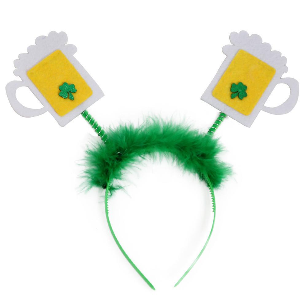 Patricks St Colorful Day Irish Themed Headband Featuring Adorable Design Shamrock