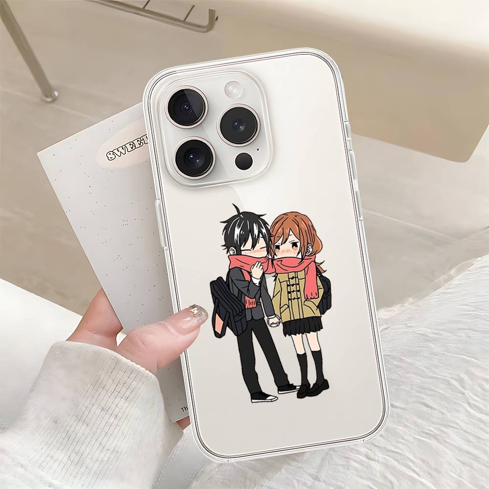 Cute Anime Horimiya Phone Case For IPhone 17 16 15 14 Plus 13 12 11 Pro Max Phone Back Cover Transparen