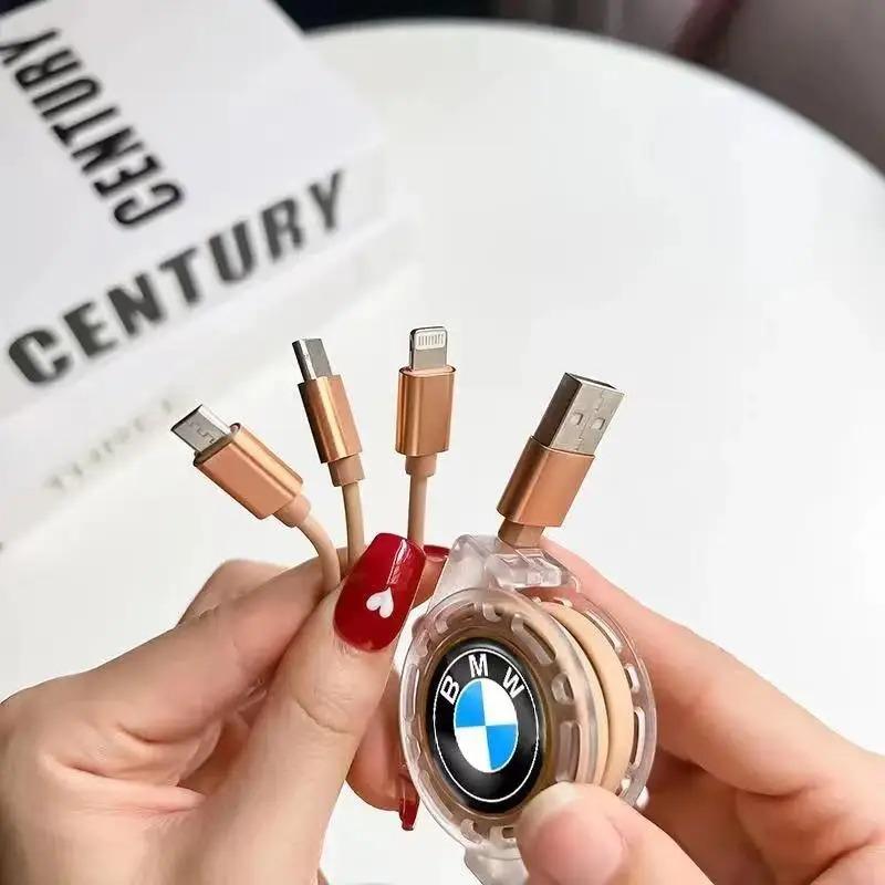 Car Interior 3 In 1 Fast Charger USB Data Cable Accessory For BMW E46 E60 E64 F10 F20 F30 F06 F12 F13 E90 E92 E93 F80 F82 F87 M1