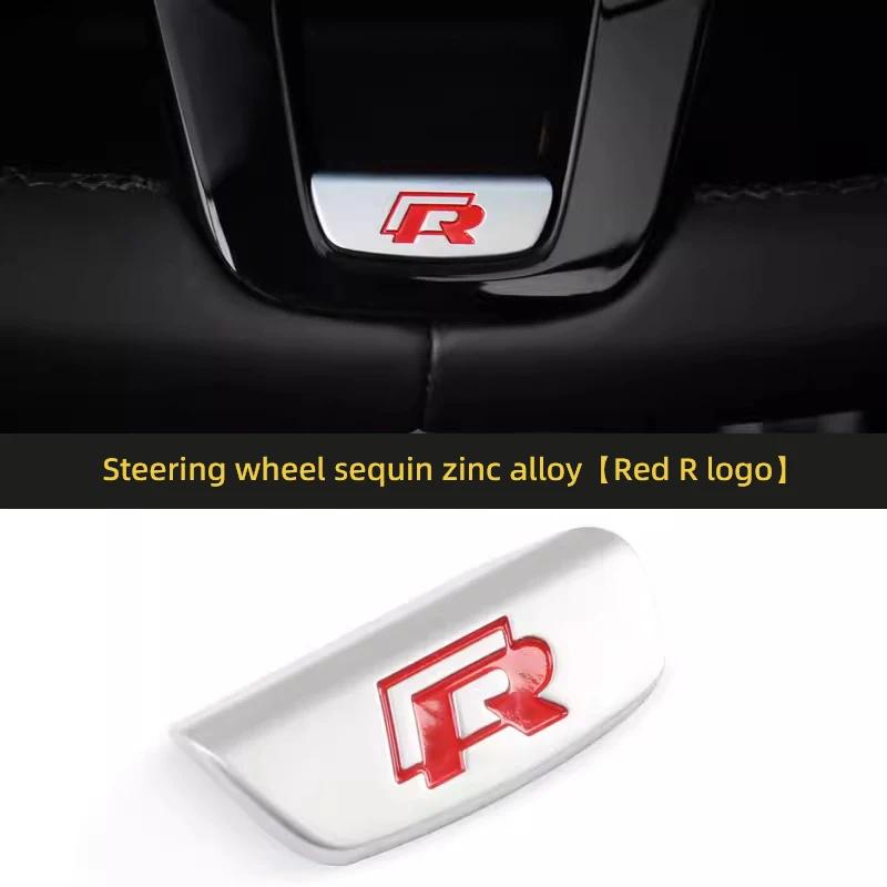 

Car Emblem Badge Steering Wheel Sticker Decoration For VW Polo Golf MK7 MK5 Passat Tiguan Rline Arteon Touareg Taigo Caddy Jetta