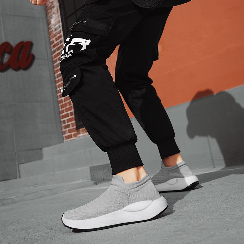 Casual Shoes Summer Fly-woven Breathable Sports Shoes Lazy Shoes Soft Sole Lightweight Socks Shoes