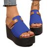 Wedge-heeled Slippers, Color-matching Sandals and Slippers, Summer Ladies Thick-soled Sandals