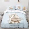 Cartoon Pet Cat Pattern Bedding Kit Quilt Cover Pillowcase Single and Twin Bed Large Size Large Size Adult and Teenager Gift