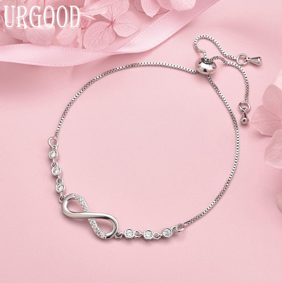 925 Sterling Silver AAA Zircon Bracelet Fashion Gift Wedding Jewelry