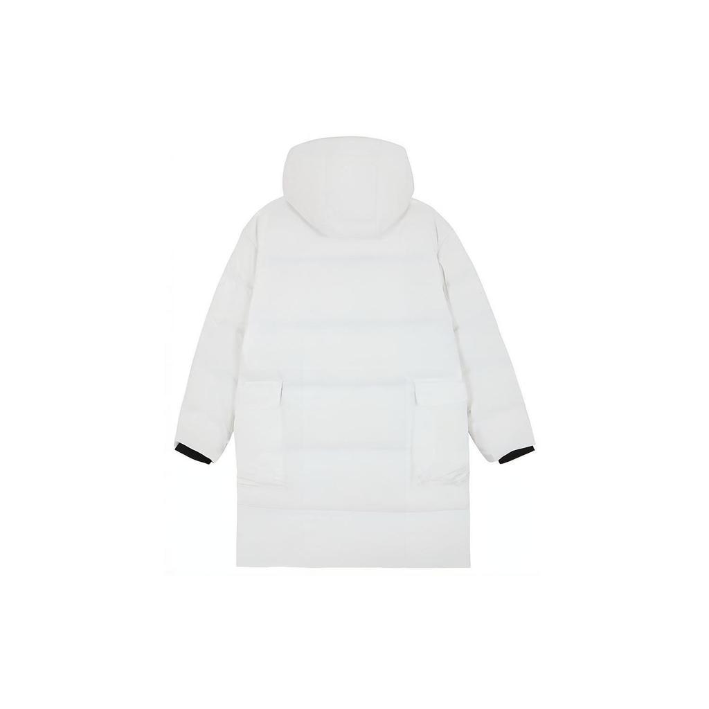 PUMA Plain Casual Hooded Long Down Jacket Unisex Outerwear White 625613-02