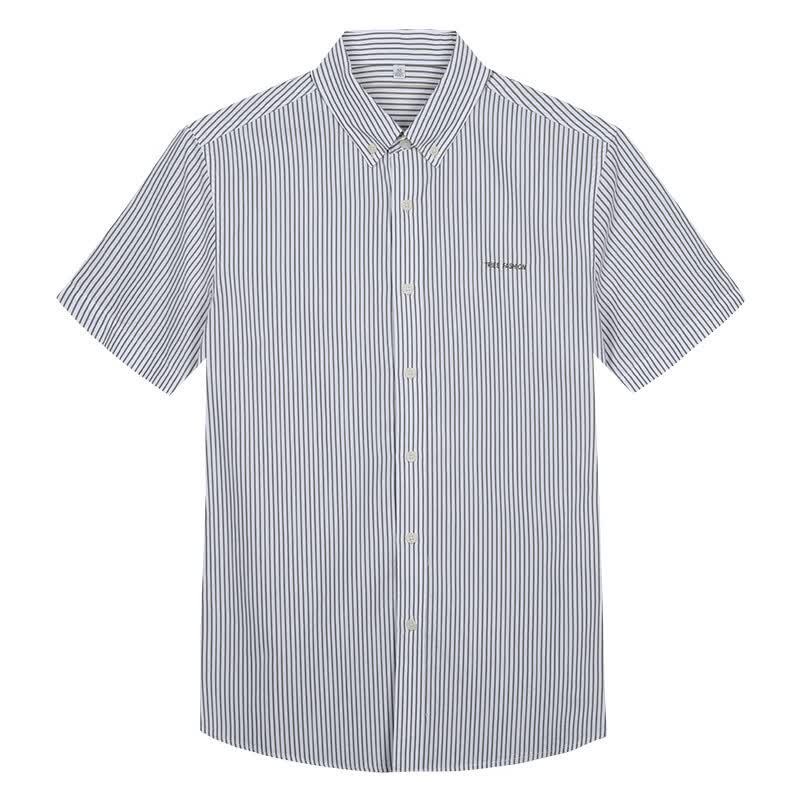 Men's Vertical Stripe Short Sleeve Casual Shirt