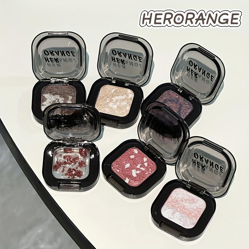 Mini Mashed Potato Monochrome Eyeshadow, Glitter Highlighter Shimmer Palette with Soft Cream Texture Natural Waterproof & Sweat-Proof Eye Makeup