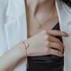 Women's stainless steel bracelet fashion heart natural shell chain bracelet