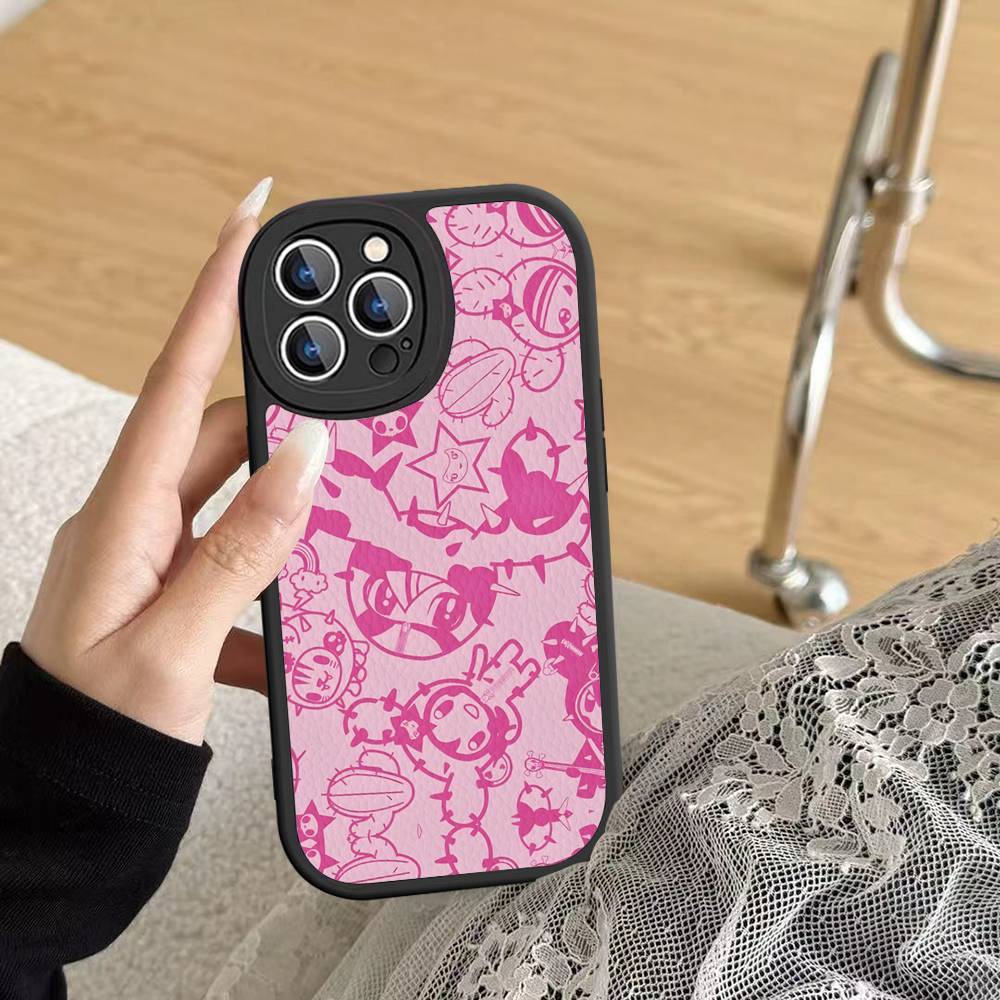 Japan Tokidoki Phone Case For IPhone 16 15 14 13 Pro Max 11 12 Plus Leather Silicone Cover