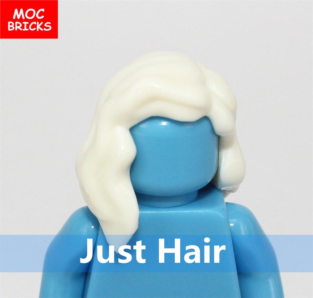 5 Stück/Los MOC Steine Weibliche Haare Zusammengebaute Partikel Bausteine Zubehör Kinderspielzeug Plastikpuppen