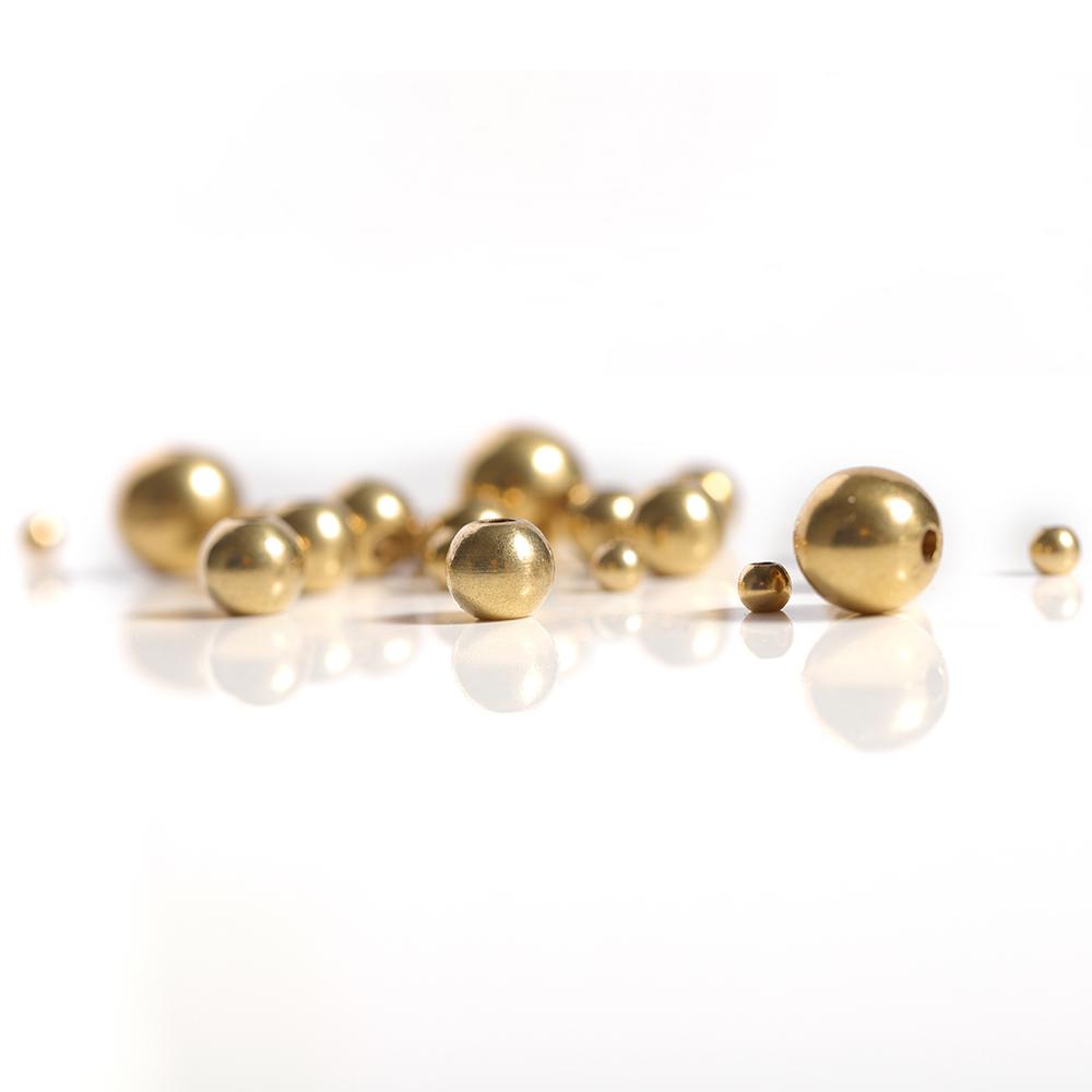 50pcs/lot 3/4/5/6/8mm Original Brass Spacer Beads Ball Loose Bead for Charms Bracelets Jewelry Making Components Craft DIY