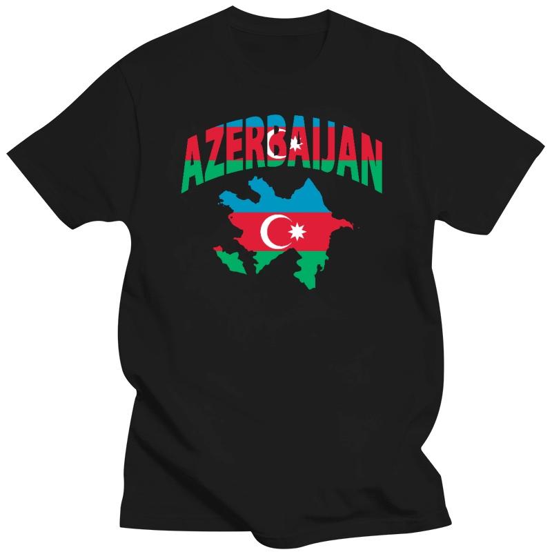 Unisex Tshirt Short Sleeve Azerbaijan Flag T Shirt One Neck Women Tshirt